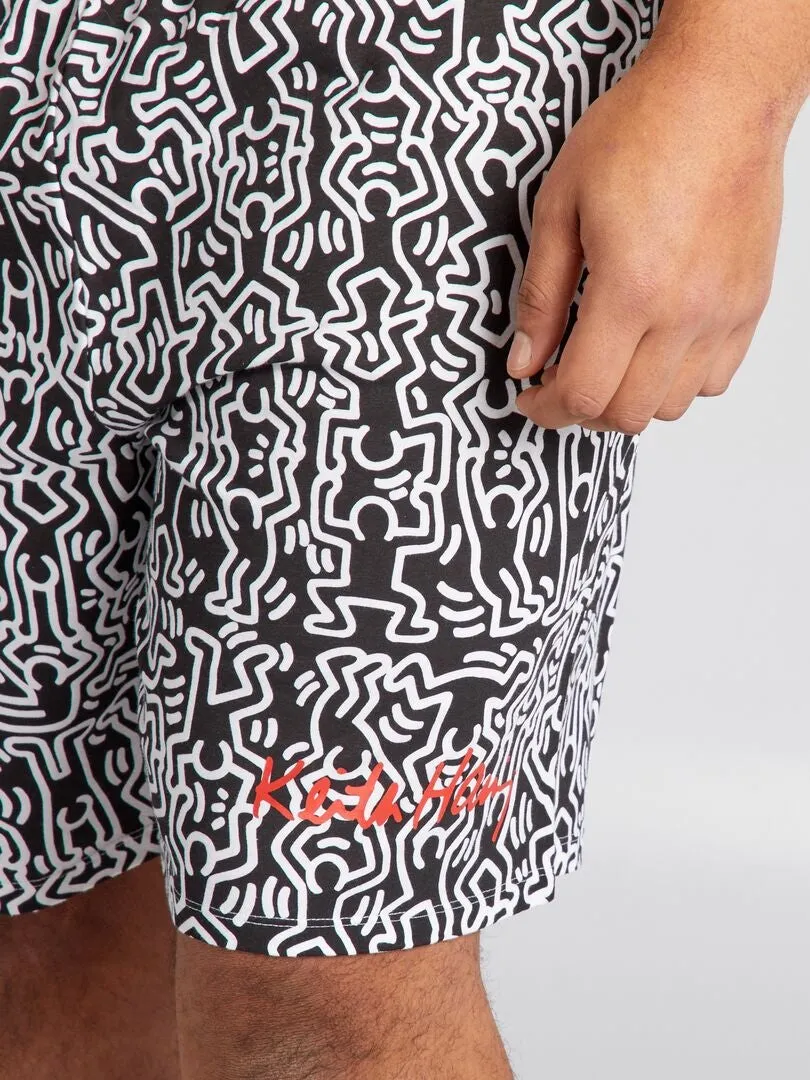 CONJUNTO DE PIJAMA 'KEITH HARING'  2 PIEZAS  NARANJA
